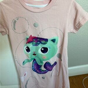 Gabby’s dollhouse Pink Mermaid Cat Kids T-Shirt